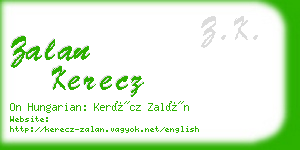 zalan kerecz business card